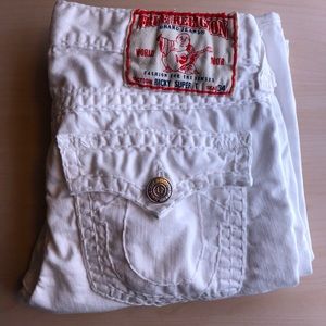 True Religion WHITE Ricky Super T Jeans